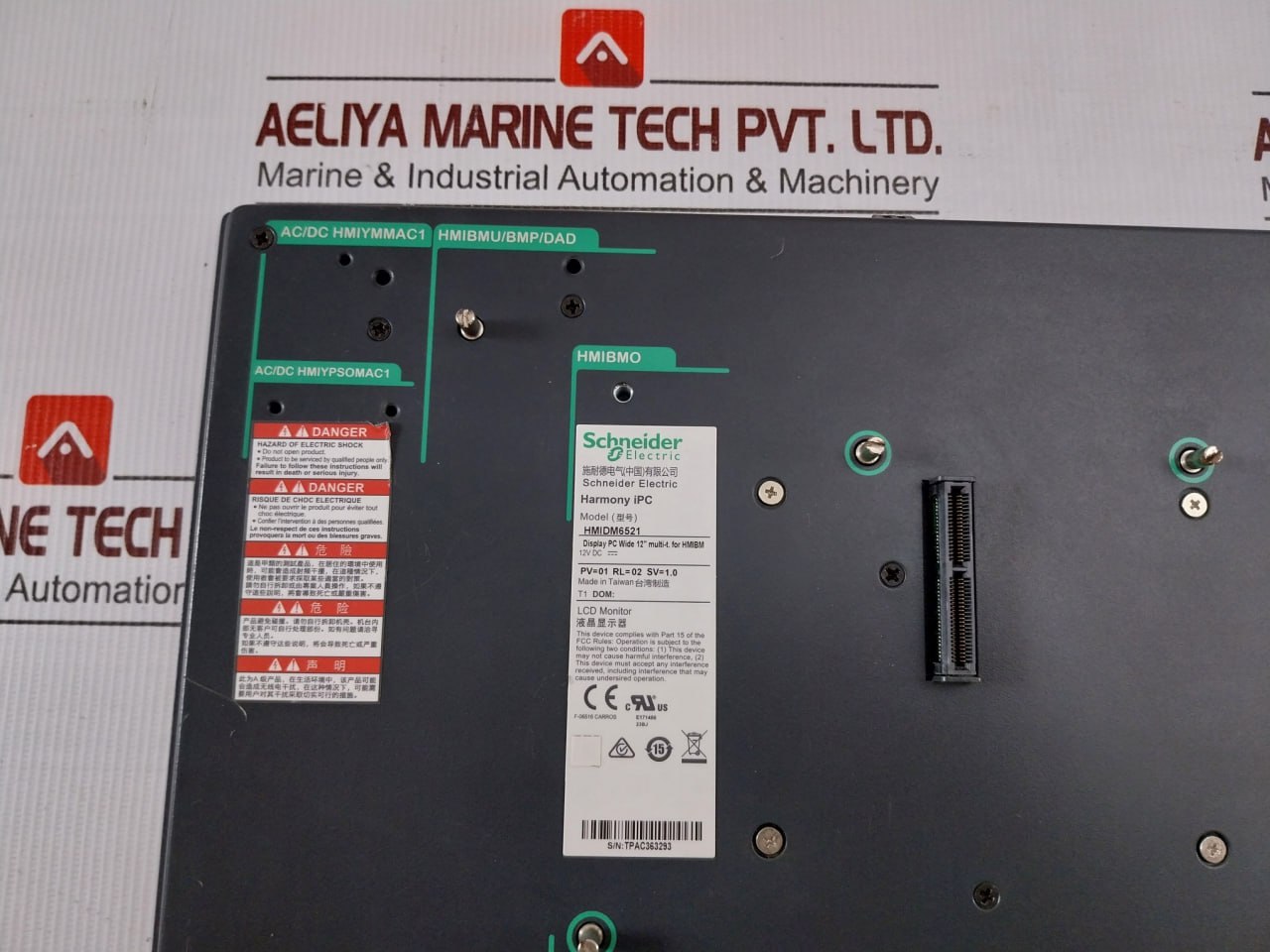 Schneider Electric Hmidm6521 Harmony Ipc Display Pc 12" Wide Touch Lcd Monitor 12v - Image 5