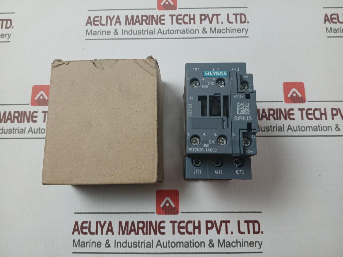 Siemens 3rt2026-1ab00 Sirius 3 Pole Power Contactor 24 Vac