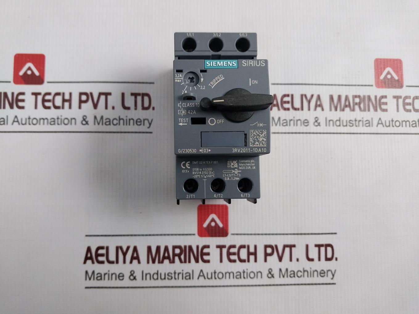 Siemens 3rv2011-1da10 Sirius Motor Protection Circuit Breaker 60˚C