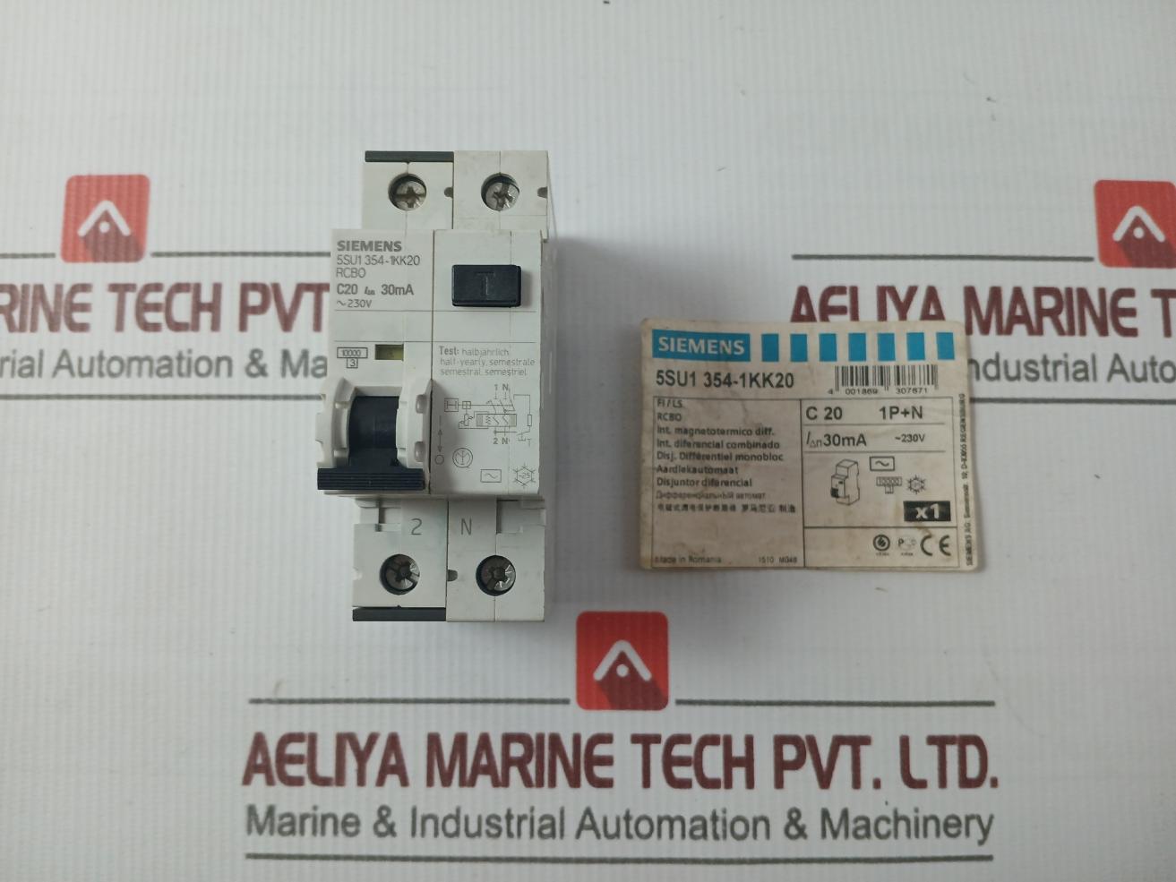 Siemens 5su1354-1kk20 Rcbo Circuit Breaker 230v