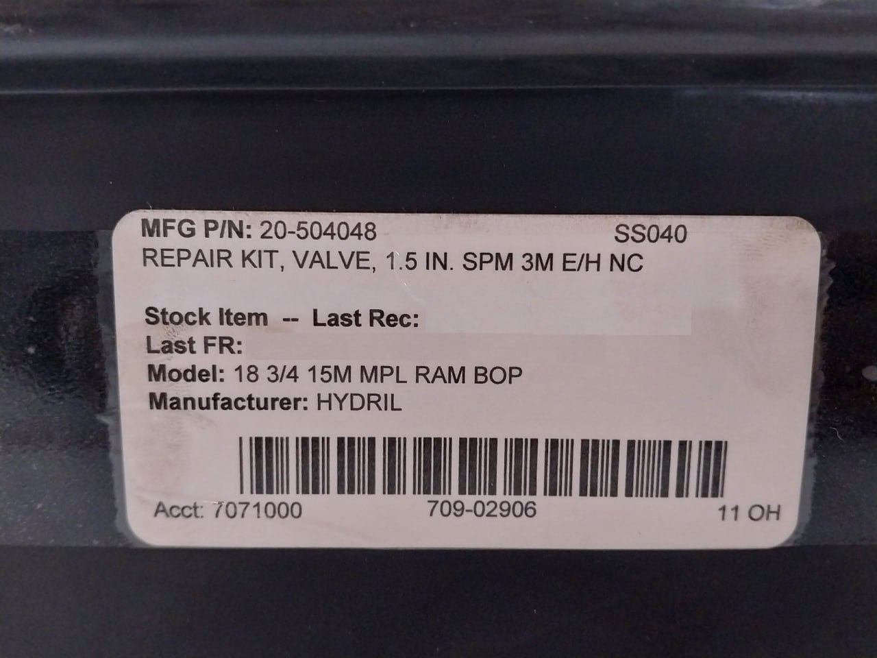 Hydril 20-504048 Repair Kit - Image 8