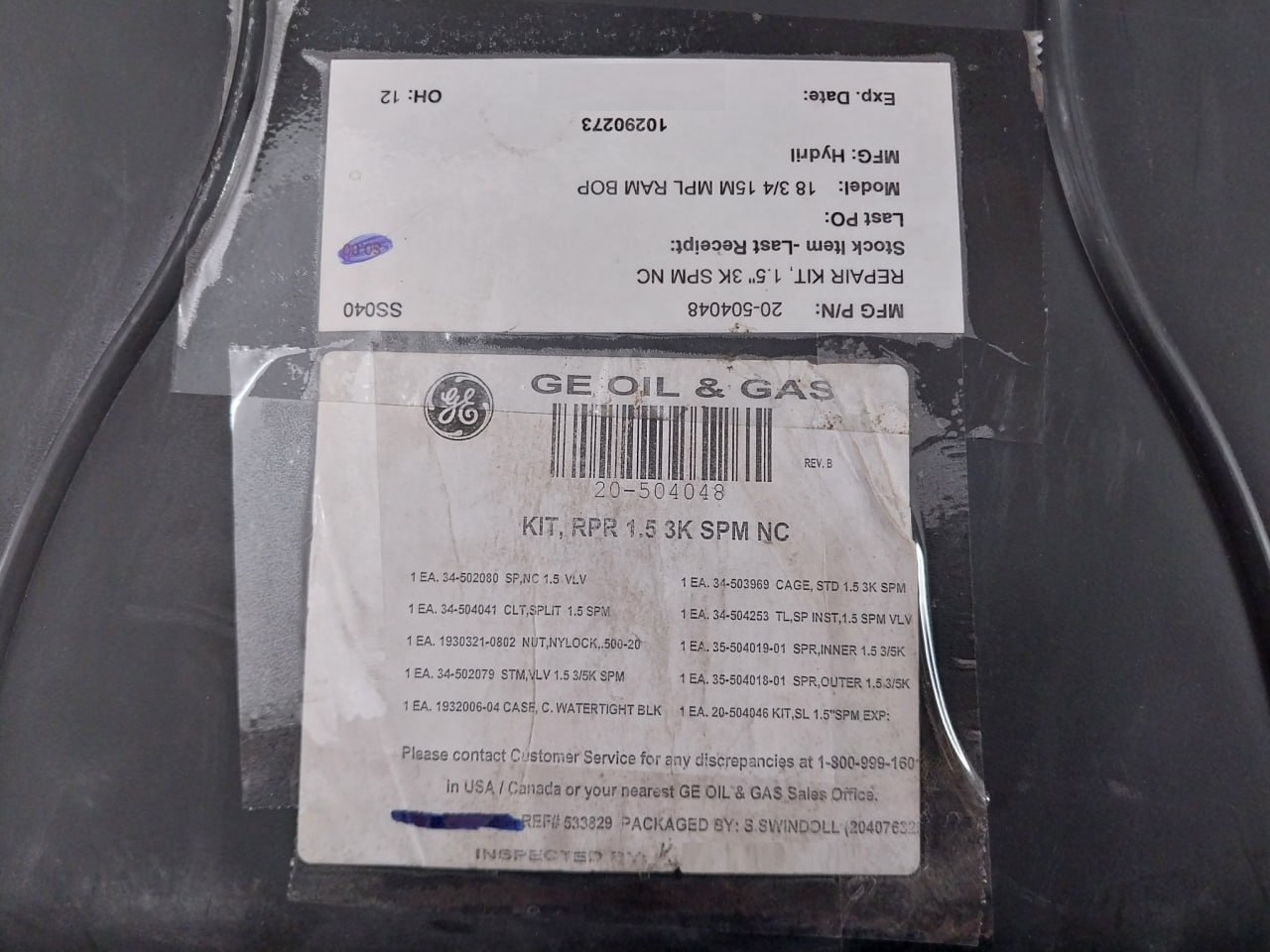 Hydril 20-504048 Repair Kit - Image 7