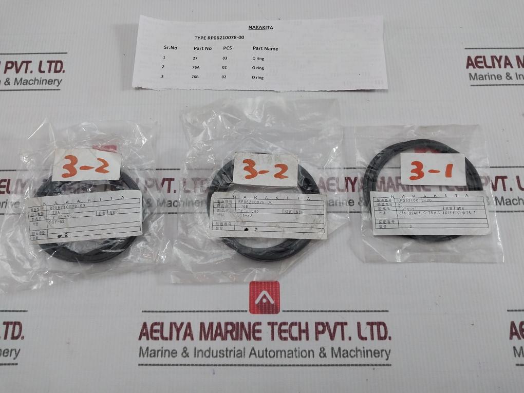 Nakakita Rp06210078-00 Black Rubber O Ring