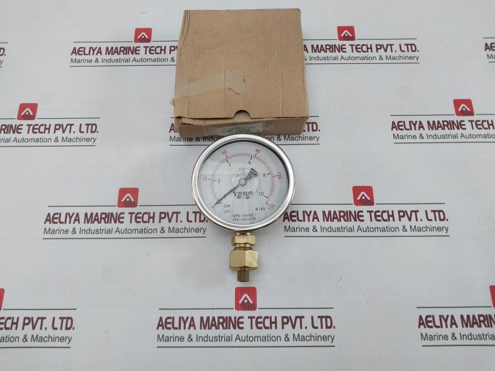 Tess En 837.1 Pressure Gauge 1/2" Bsp 0-10 Bar 0-150 Psi