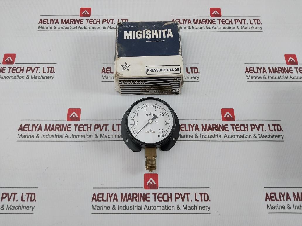 Migishita Seiki 0-3.5mpa Pressure Gauge