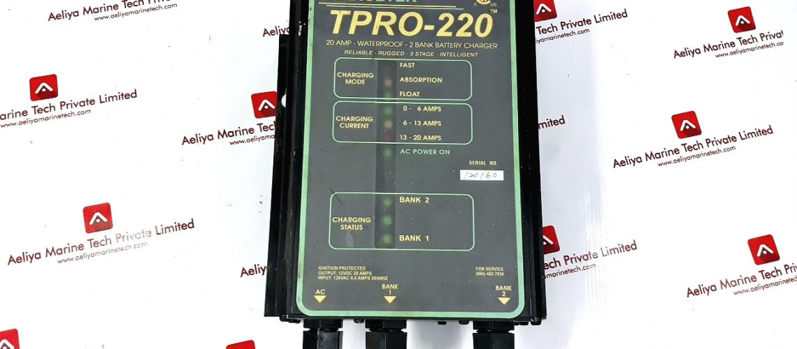 CHARGETEK TPRO-220 20 AMP-WATERPROOF-2BANK BATTERY CHARGER
