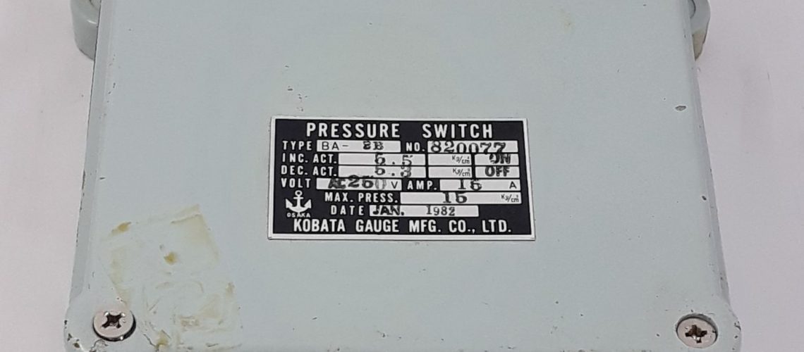 KOBATA BA-2B PRESSURE SWITCH