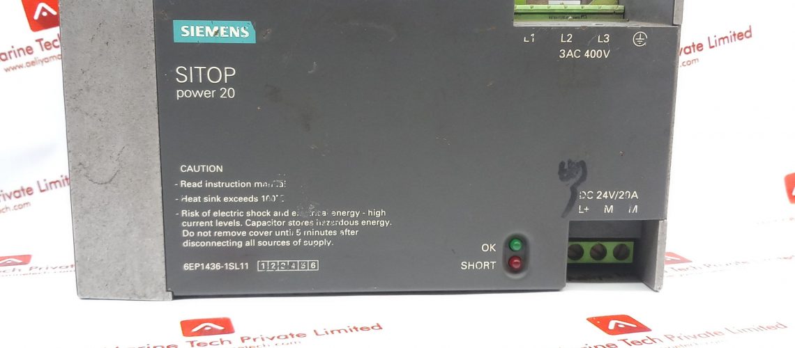 SIEMENS SITOP POWER 20 6EP1436-1SL11 POWER SUPPLY