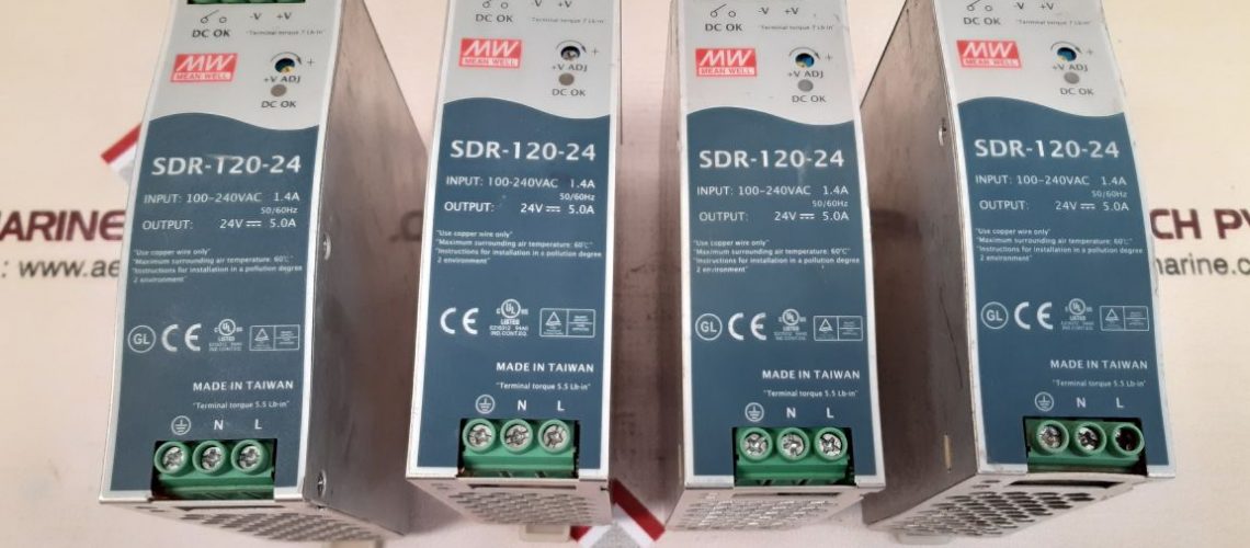 MEAN WELL SDR-120-24 DIN RAIL POWER SUPPLY
