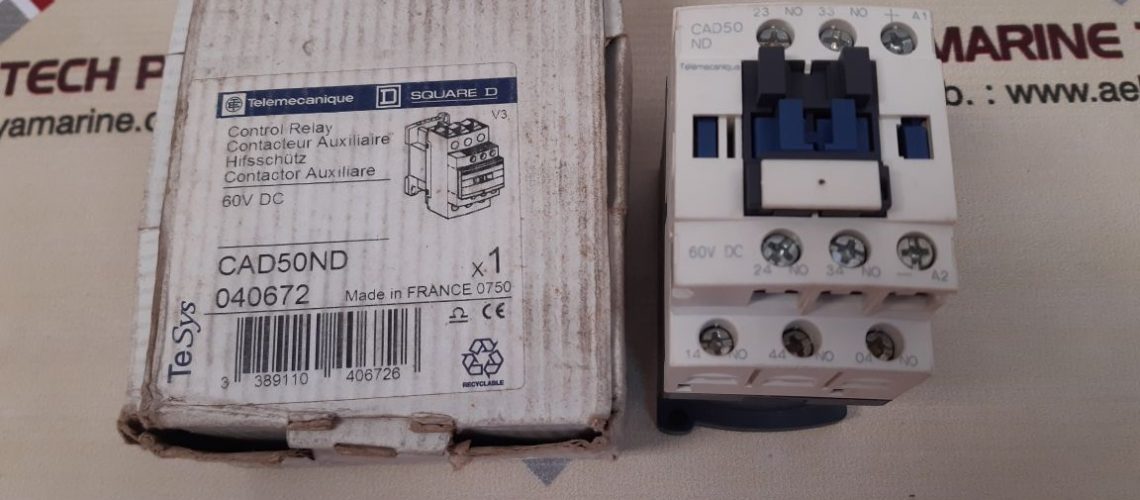 TELEMECANIQUE SCHNEIDER ELECTRIC SQUARE D CAD50ND AUXILIARY CONTACTOR
