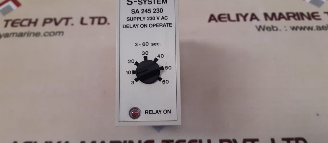 ELECTROMATIC S-SYSTEM DELAY ON OPERATE SA 245 230