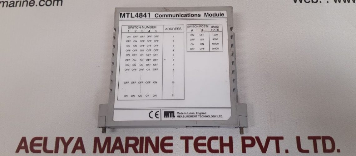 MEASUREMENT TECHNOLOGY MTL4841 COMMUNICATIONS MODULE