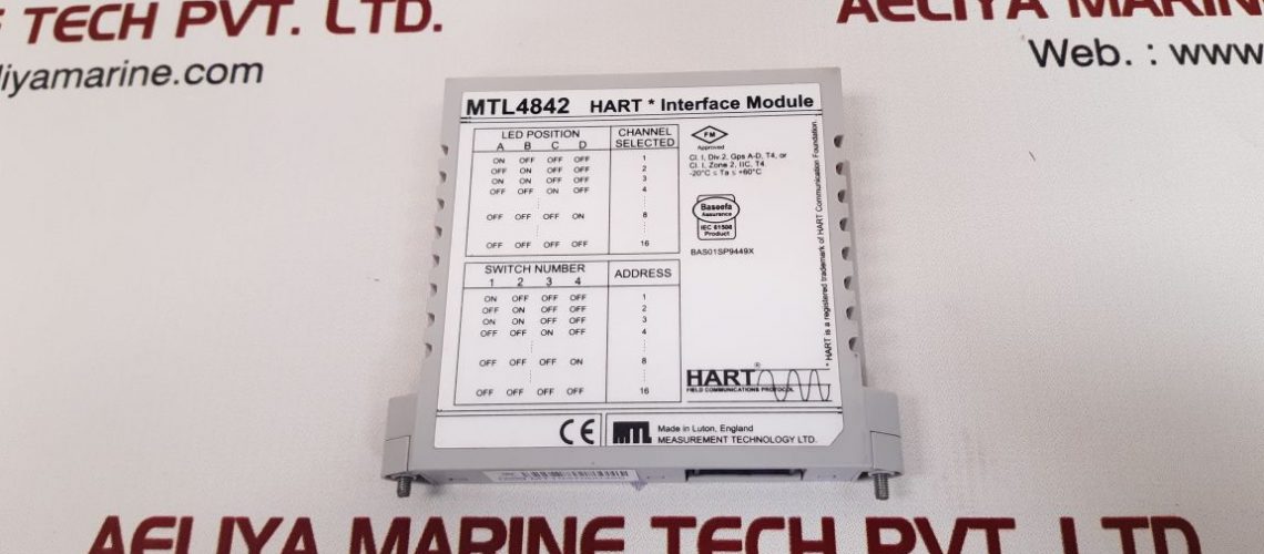 MEASUREMENT TECHNOLOGY MTL4842 INTERFACE MODULE BAS01SP9449X