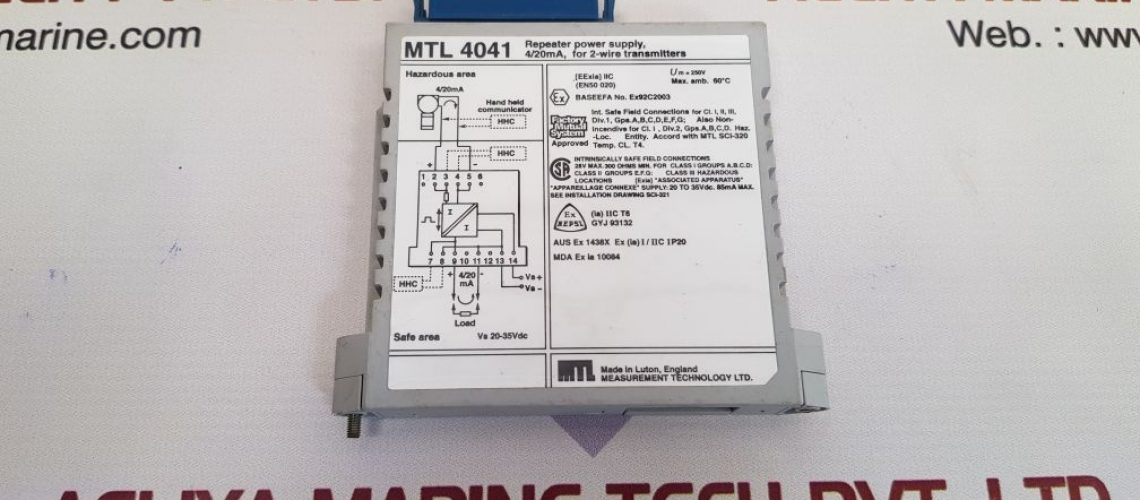 MEASUREMENT TECHNOLOGY MTL4041 REPEATER POWER SUPPLY GYJ 93132