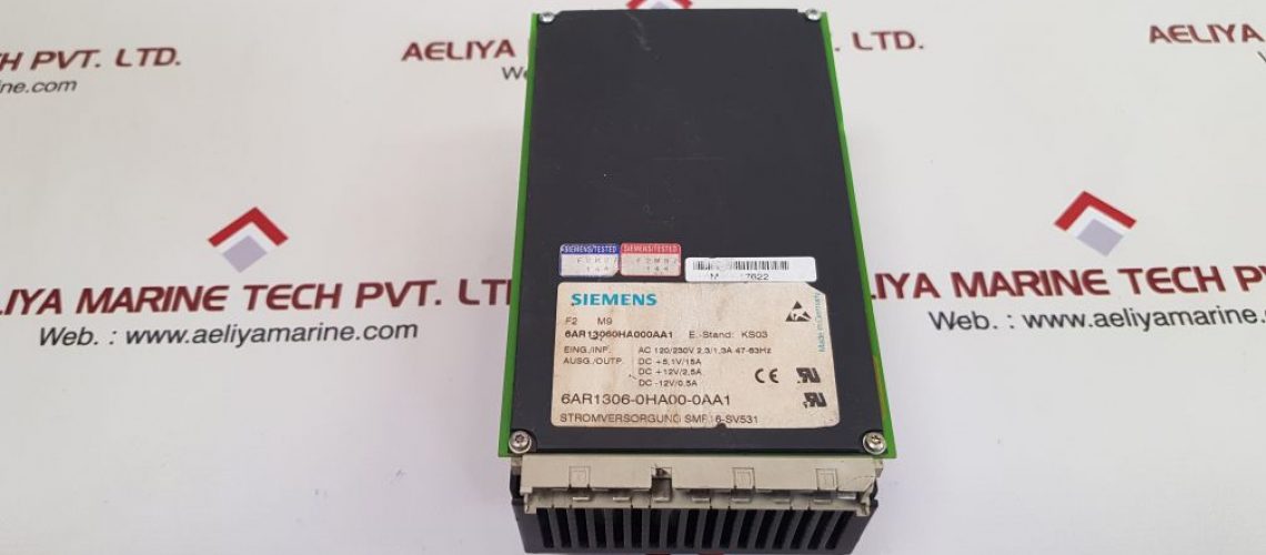 SIEMENS 6AR1306-0HA00-0AA1 POWER SUPPLY SMP16-SV531