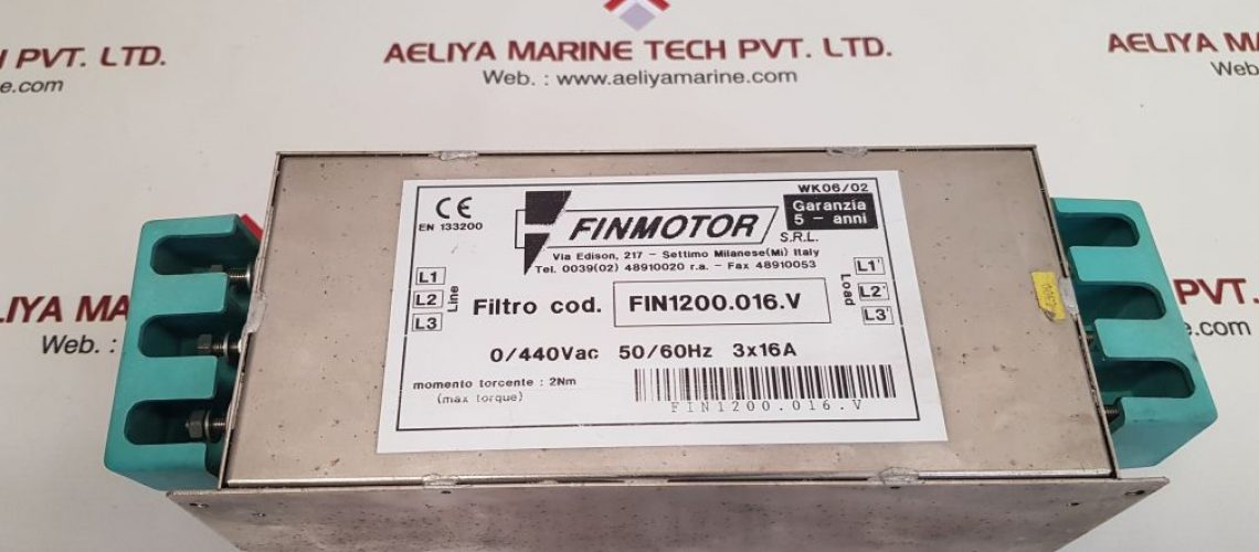 FINMOTOR FIN1200.016.V LINE FILTER WK06/02