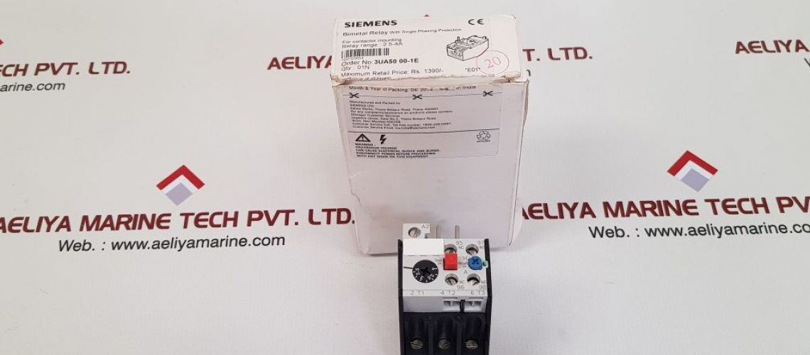 SIEMENS 3UA50 00-1E OVERLOAD RELAY