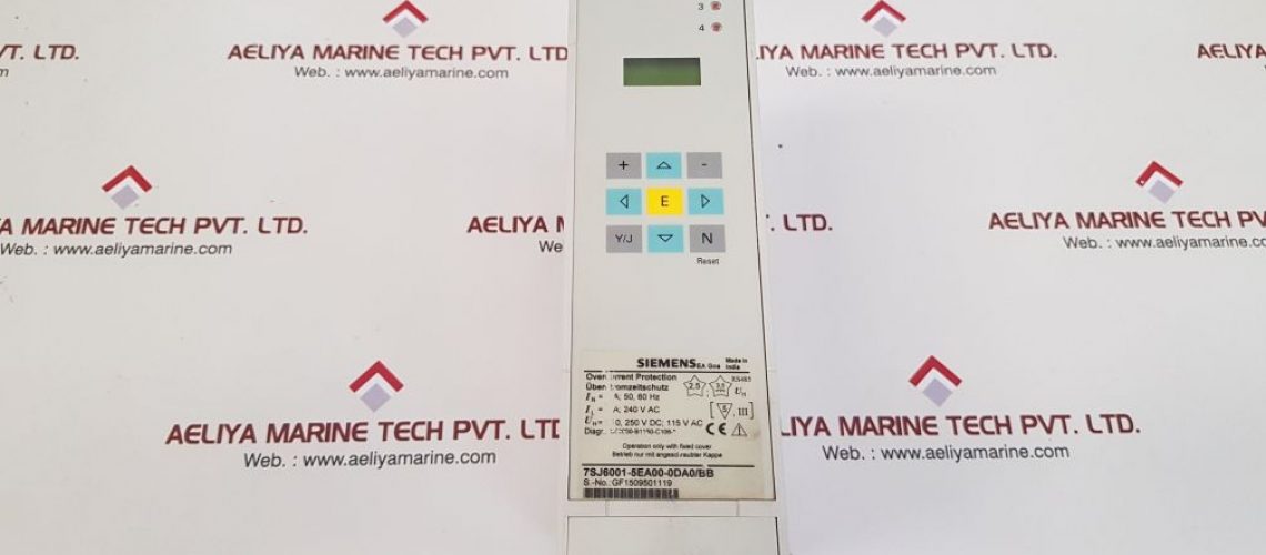 SIEMENS 7SJ6001-5EA00-0DA0/BB OVERCURRENT PROTECTION RELAY