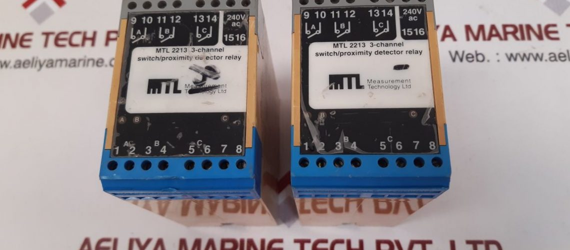 MEASUREMENT TECHNOLOGY 2213 3-CHANNEL SWITCH/PROXIMITY DETECTOR RELAY MTL SCI-186