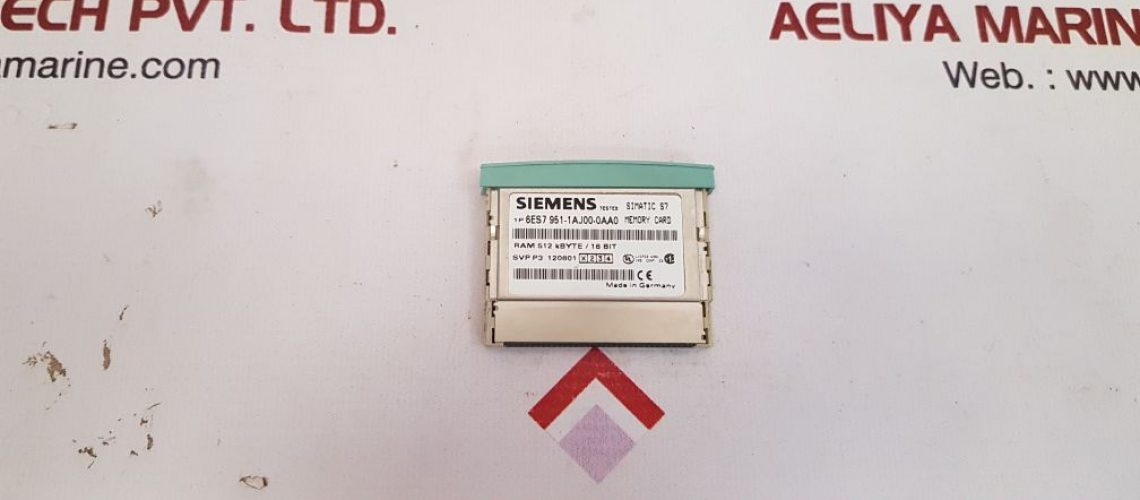 SIEMENS SIMATIC S7 6ES7 951-1AJ00-0AA0 MEMORY CARD RAM 512 KBYTE/16 BIT