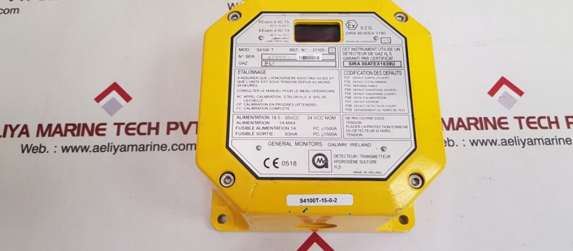 GENERAL MONITORS S4100T H2S GAS DETECTOR