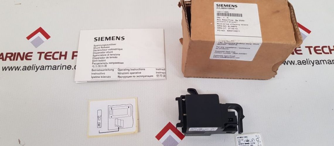 SIEMENS 3VL9800-1SR00 VOLTAGE RELEASE SHUNT RELEASE