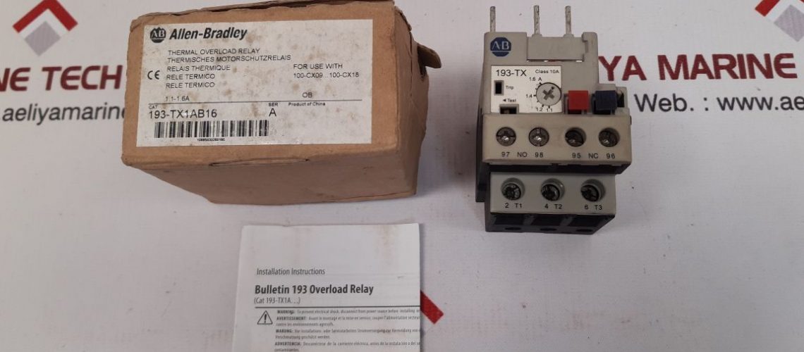 ALLEN-BRADLEY 193-TX1AB16 OVERLOAD RELAY