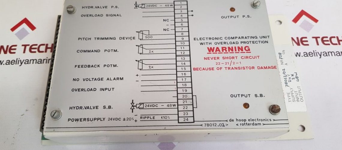 DE HOOP ELECTRONICS 78012/02