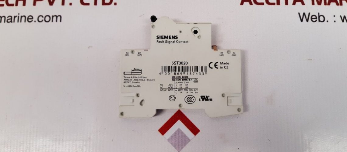 SIEMENS 5ST3020 FAULT SIGNAL CONTACT