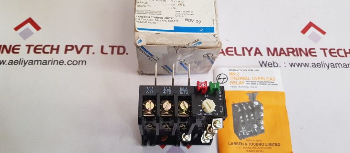 L&T MN2 THERMAL OVERLOAD RELAY 0.9-1.5A