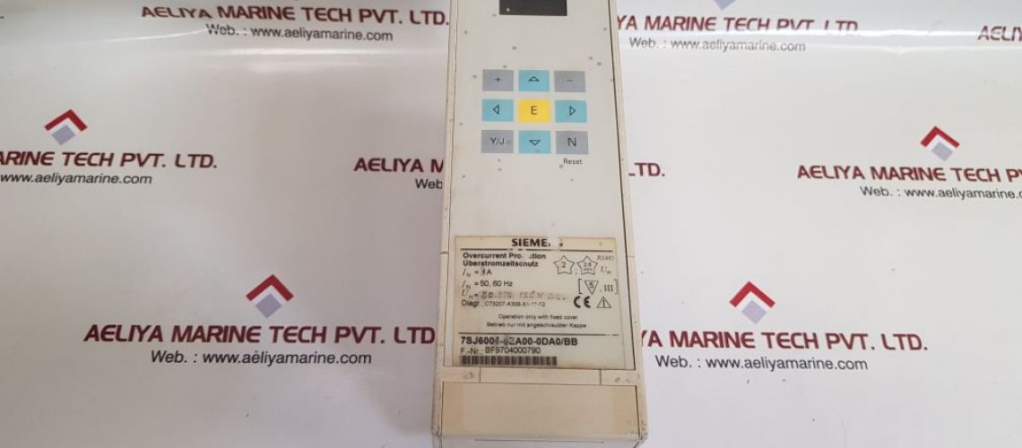 SIEMENS 7SJ6005-4EA00-0DA0/BB OVERCURRENT PROTECTION UNIT