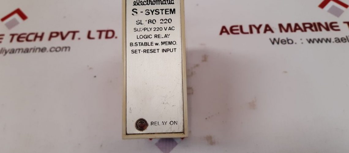 ELECTROMATIC S-SYSTEM SL 180 220 LOGIC RELAY