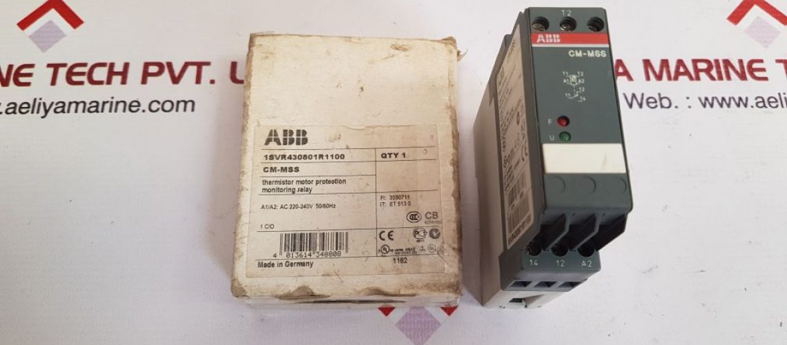 ABB CM-MSS THERMISTOR MOTOR PROTECTION MONITORING RELAY 1SVR430801R1100