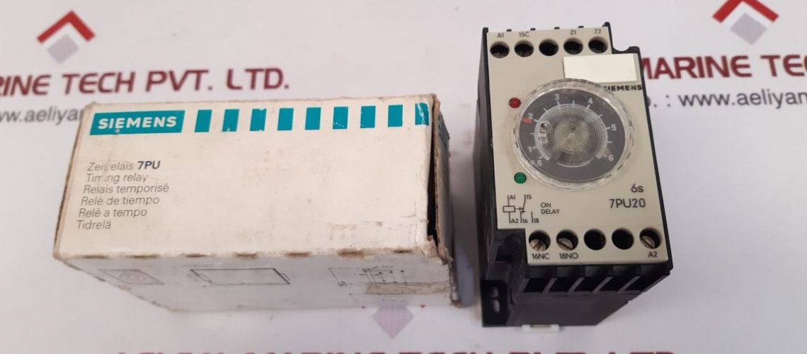 SIEMENS 7PU2040-1AT23 TIMING RELAY 0,6 TO 6 S