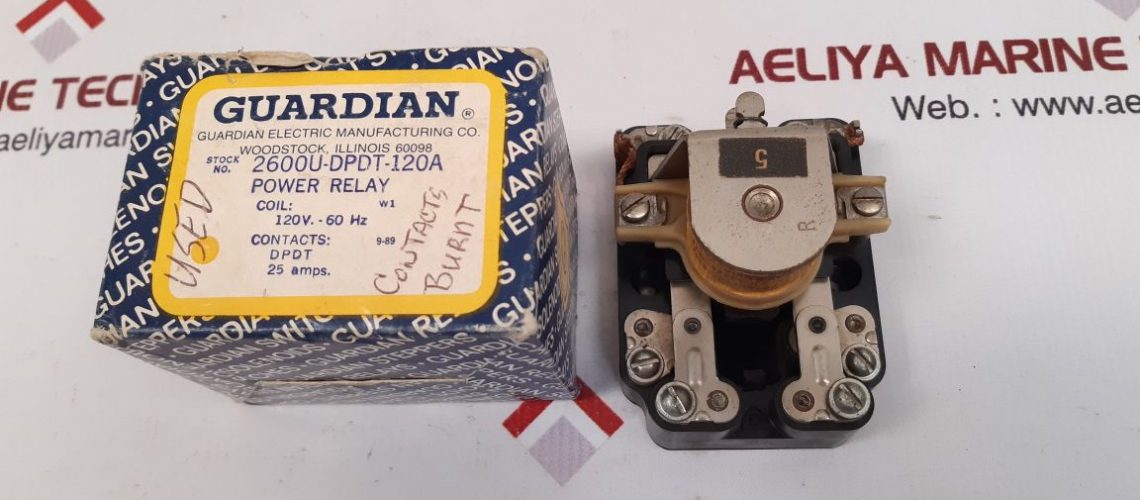 GUARDIAN ELECTRIC 2600U-DPDT-120A POWER RELAY