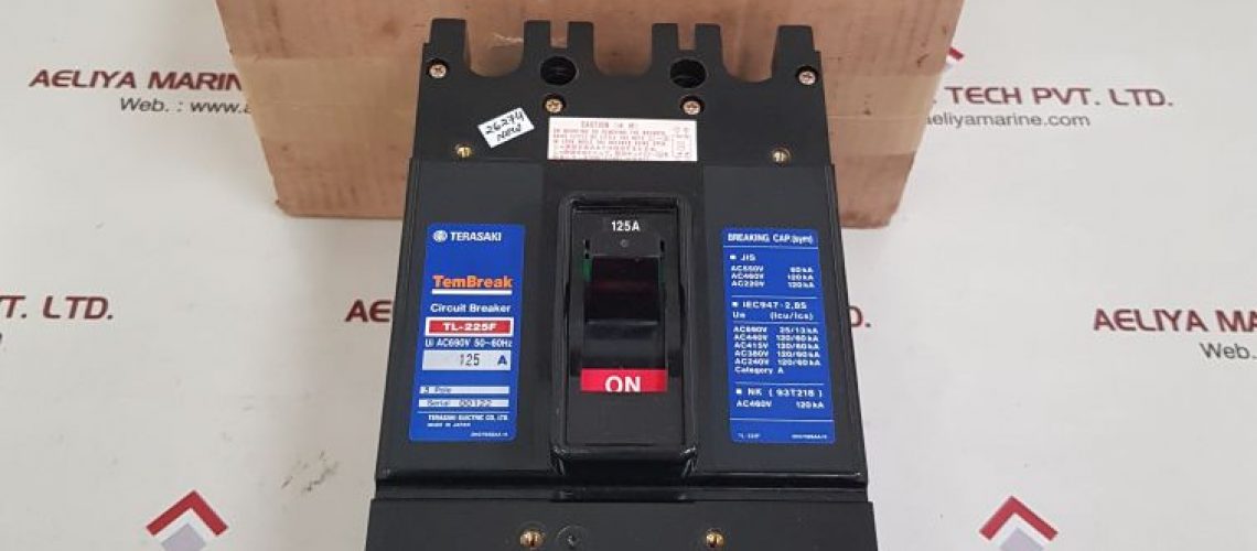 TERATERASAKI ELECTRIC TL-225F 3 POLE CIRCUIT BREAKER 125ASAKI ELECTRIC TL-225F 3 POLE CIRCUIT BREAKER 125A