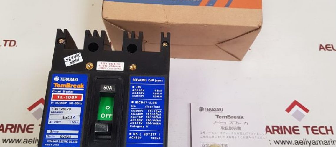 TERASAKI TL-100F 3 POLE CIRCUIT BREAKER 50A