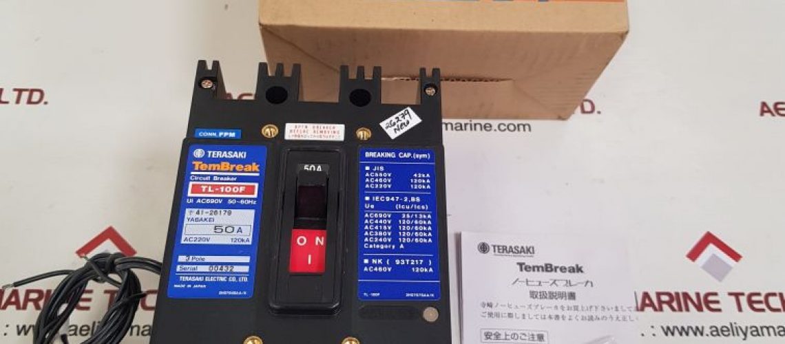 TERASAKI TL-100F 3 POLE CIRCUIT BREAKER 50A