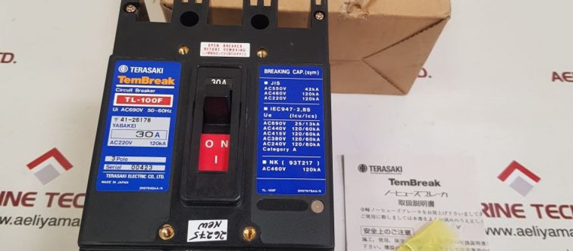 TERASAKI TL-100F 3 POLE CURRENT LIMITING CIRCUIT BREAKER 30A