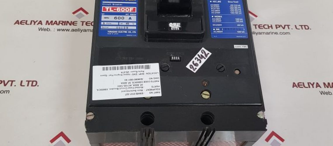 TERASAKI TL-600F 3 POLE CIRCUIT BREAKER 600A