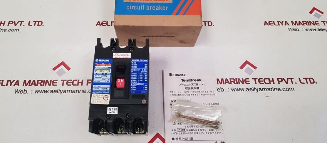 TERASAKI ELECTRIC XE100NS 3 POLE CIRCUIT BREAKER 100A