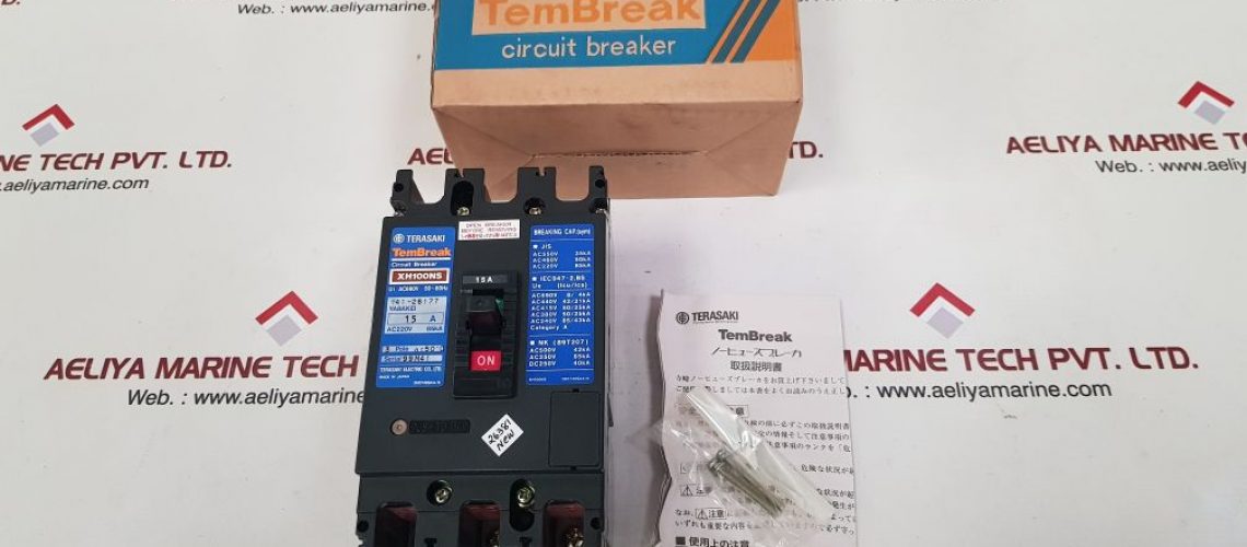 TERASAKI ELECTRIC XH100NS 3 POLE CIRCUIT BREAKER 15A