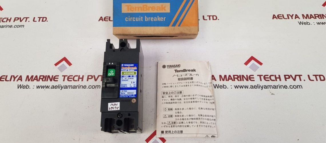 TERASAKI ELECTRIC XE50NB 2 POLE CIRCUIT BREAKER 5A