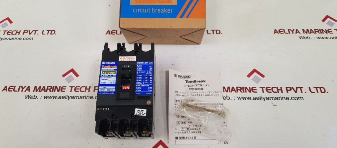 TERASAKI ELECTRIC XE100NS 3 POLE CIRCUIT BREAKER 75 A