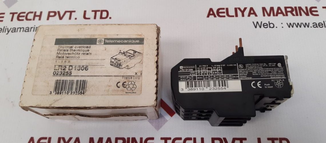 TELEMECANIQUE LR2 D1306 THERMAL OVERLOAD RELAY