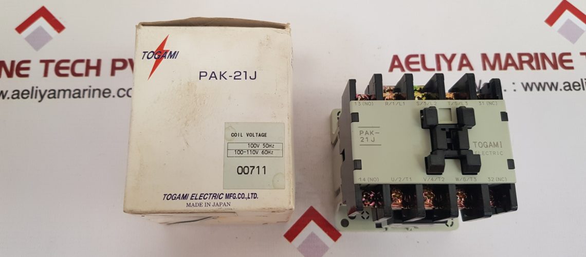 TOGAMI ELECTRIC PAK-21J MAGNETIC CONTACTOR