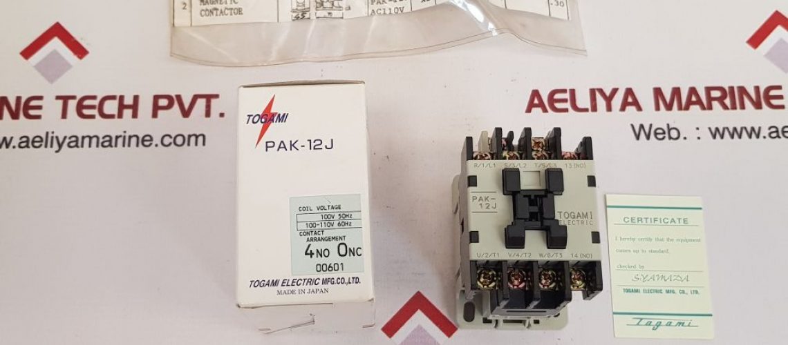 TOGAMI ELECTRIC PAK-12J MAGNETIC CONTACTOR 00601