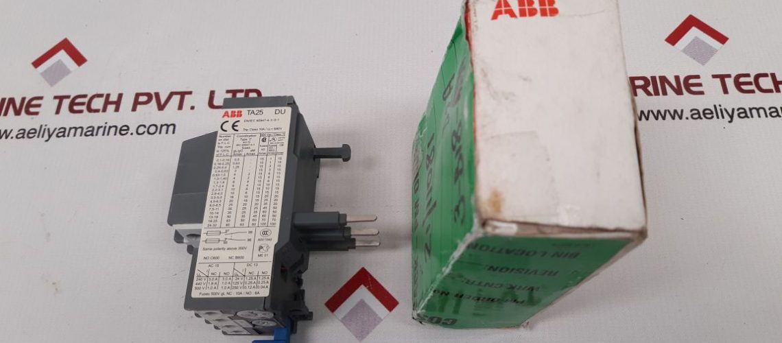 ABB TA25 DU THERMAL OVERLOAD RELAY