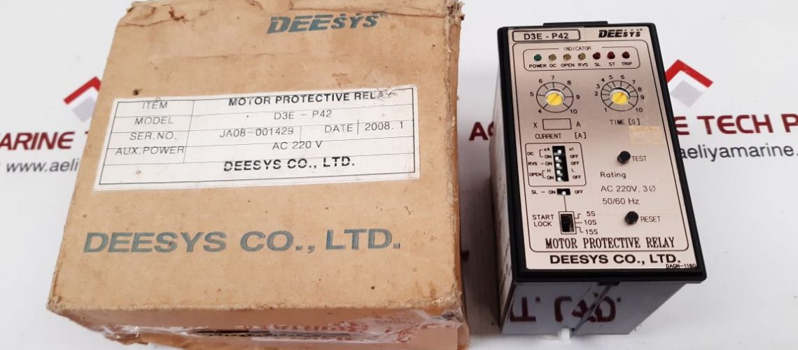 DEESYS D3E-P42 MOTOR PROTECTIVE RELAY