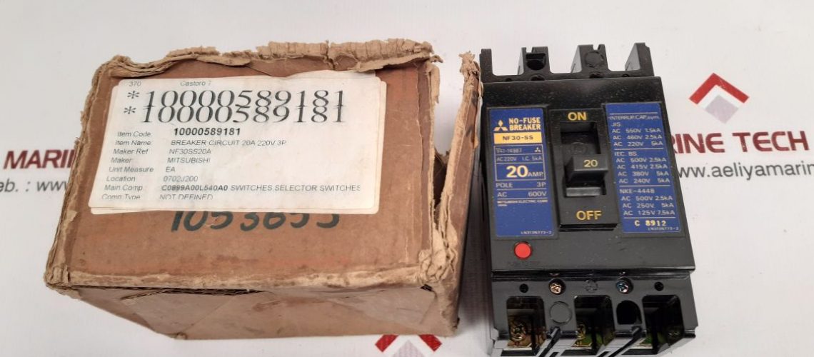 MITSUBISHI NF30-SS NO-FUSE CIRCUIT BREAKER NF30SS20A